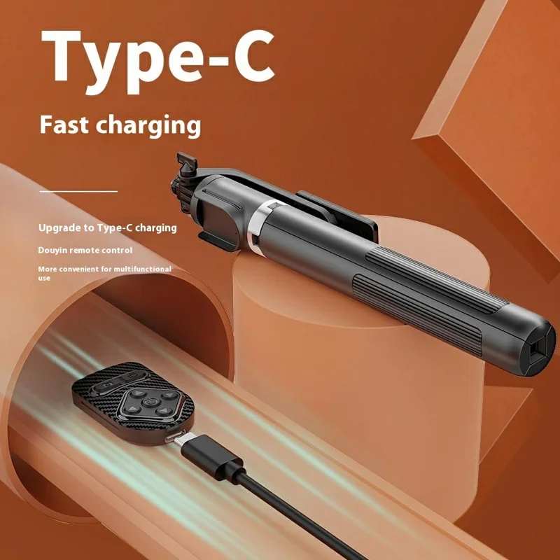 P230TK Dual V2 Fill Light Bluetooth-Compatible Selfie Stick Smartphone Anti Shake Extendable Live Streaming Stand