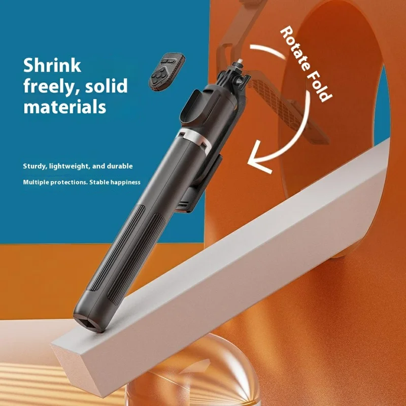 P230TK Dual V2 Fill Light Bluetooth-Compatible Selfie Stick Smartphone Anti Shake Extendable Live Streaming Stand