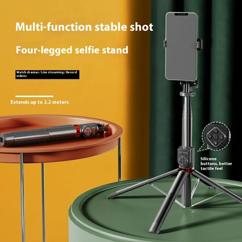 P235TK Aluminum Alloy Selfie Stick Extendable Phone Holder Bluetooth-Compatible Live Streaming Stand