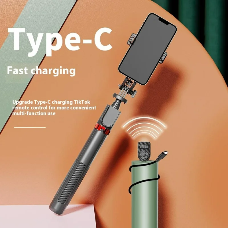 P235TK Aluminum Alloy Selfie Stick Extendable Phone Holder Bluetooth-Compatible Live Streaming Stand