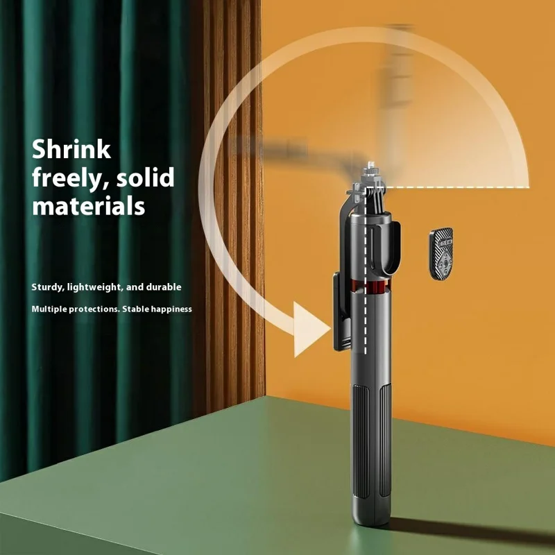 P235TK Dual V2 Fill Light Aluminum Alloy Phone Selfie Stick Extendable Bluetooth-Compatible Live Streaming Stand