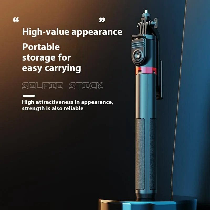 P225 Aluminum Alloy Portable Travel Selfie Stick Smartphone Extendable Bluetooth-Compatible Remote Control Stand