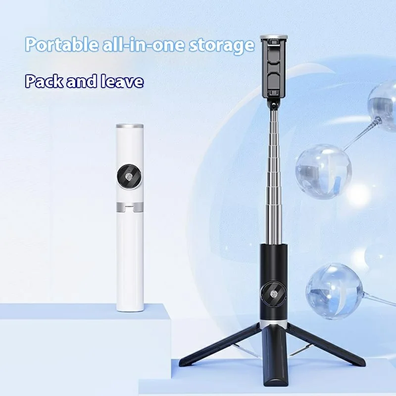 P12S Portable Bluetooth-Compatible Remote Control Selfie Stick Smartphones Extendable Tripod