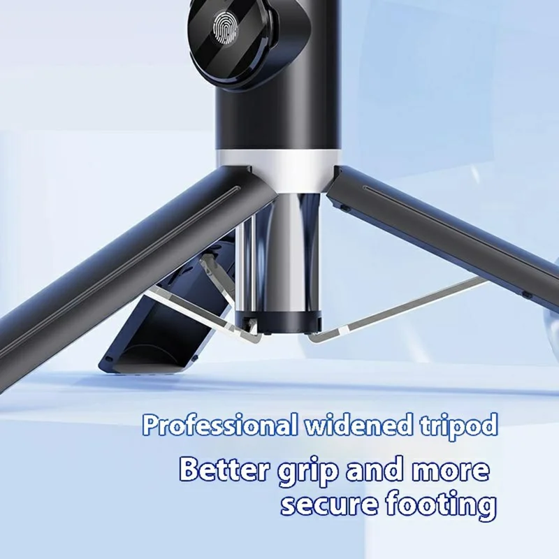 P12S Portable Bluetooth-Compatible Remote Control Selfie Stick Smartphones Extendable Tripod with 1 Fill Light