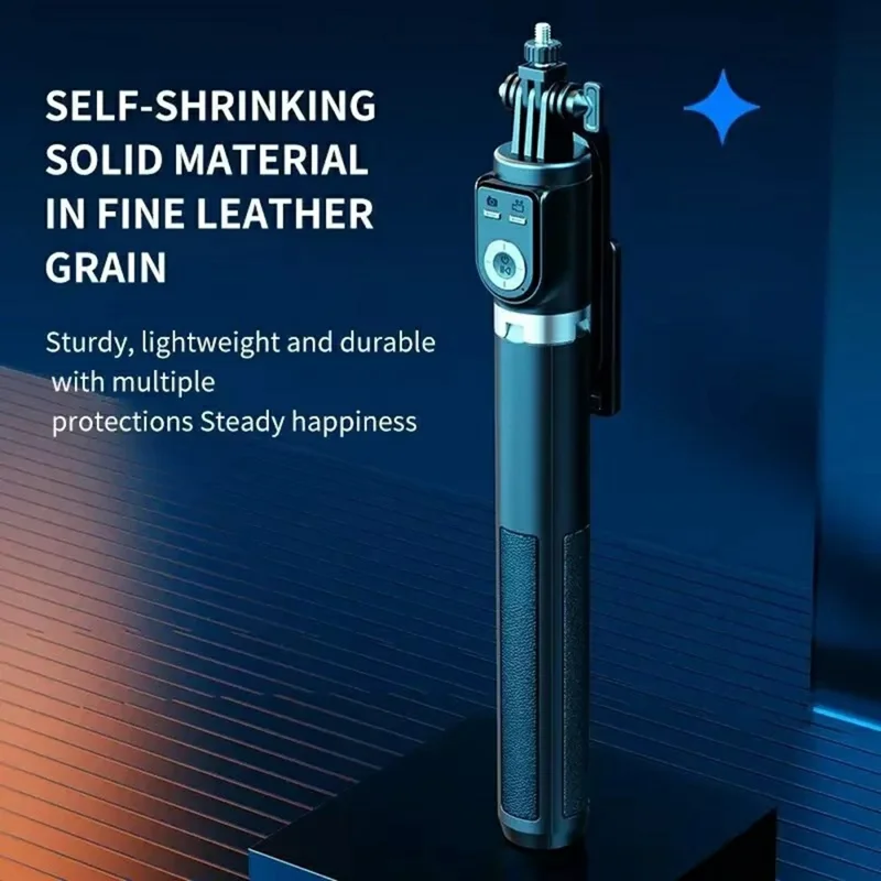 P220TK Aluminum Alloy Portable Selfie Stick Smartphone Bluetooth-Compatible Remote Control Extendable Stand