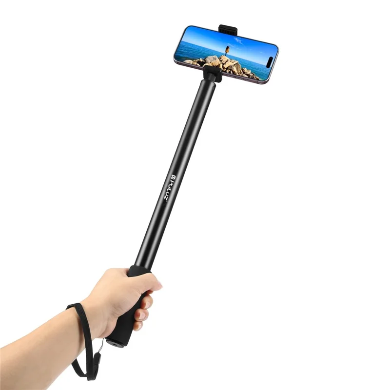 PULUZ PU641B 200cm Bullet Time Invisible Selfie Stick for Insta360 ONE RS / X3 / X2 Extension Rod with Hand Strap