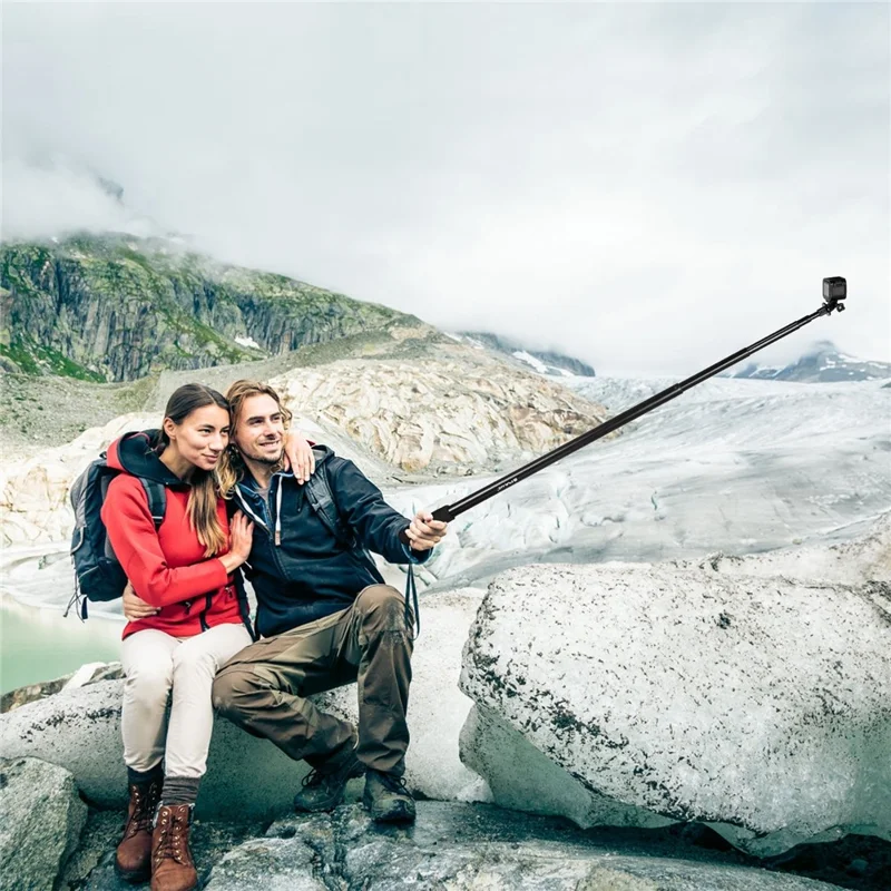 PULUZ PU642B 300cm Bullet Time Invisible Selfie Stick for Insta360 ONE RS / X3 / X2 Extension Rod with Hand Strap