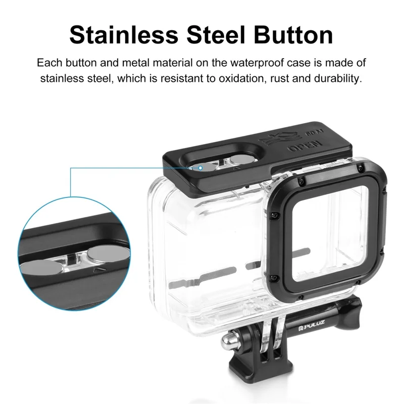 PULUZ PU591T For Insta360 ONE RS Camera Underwater Housing 60m Diving Protection Waterproof Case