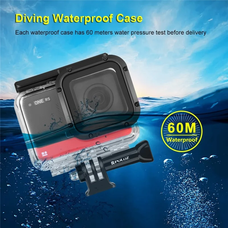 PULUZ PU591T For Insta360 ONE RS Camera Underwater Housing 60m Diving Protection Waterproof Case