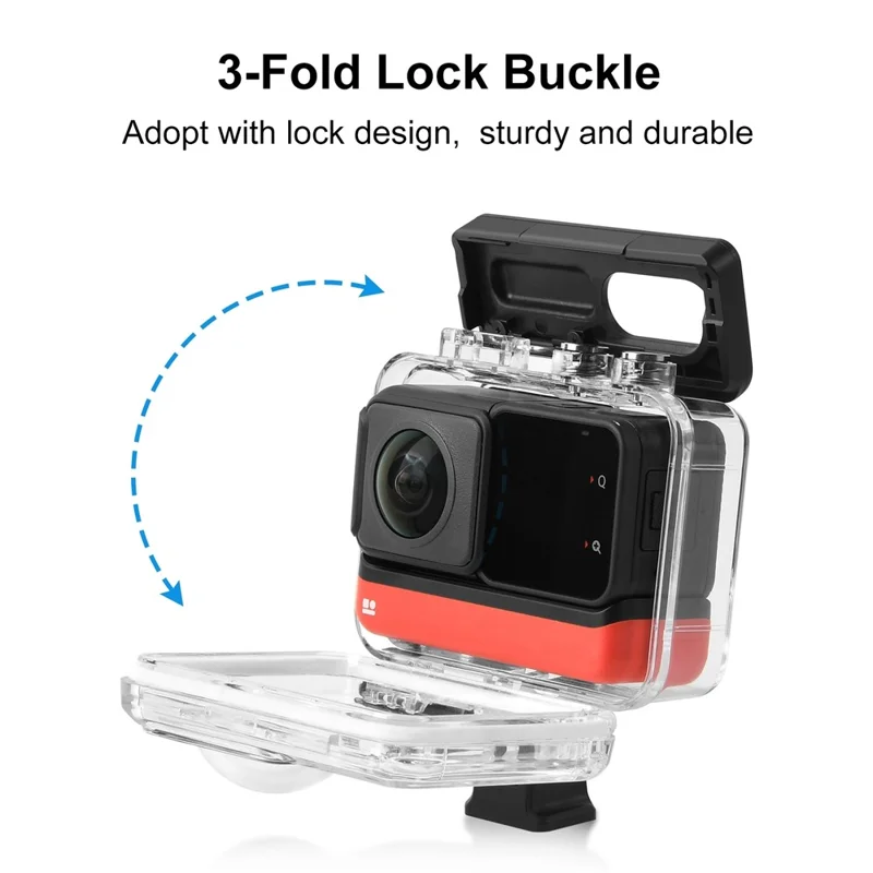 PULUZ PU803 For Insta360 ONE RS Twin Edition Camera Underwater Housing 30m Diving Waterproof Case
