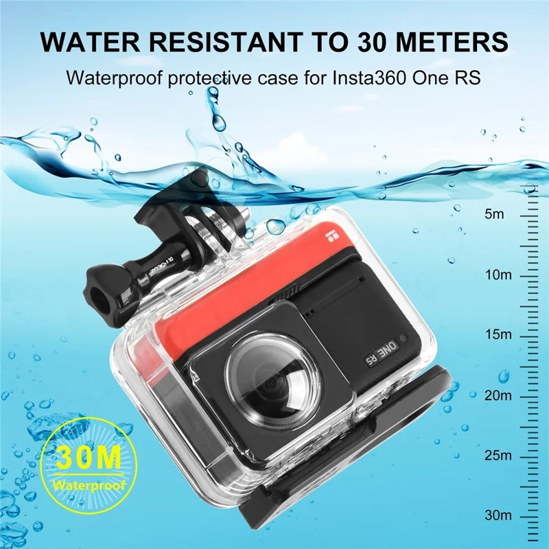 PULUZ PU803 For Insta360 ONE RS Twin Edition Camera Underwater Housing 30m Diving Waterproof Case
