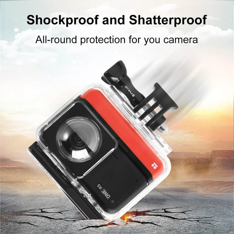 PULUZ PU803 For Insta360 ONE RS Twin Edition Camera Underwater Housing 30m Diving Waterproof Case