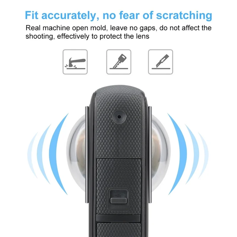 PULUZ PU552B 2Pcs For Insta360 One X2 Panoramic Camera Lens Guard Anti Scratch Lens Protective Cover