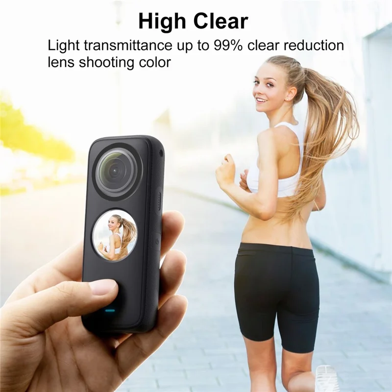 PULUZ PU552B 2Pcs For Insta360 One X2 Panoramic Camera Lens Guard Anti Scratch Lens Protective Cover