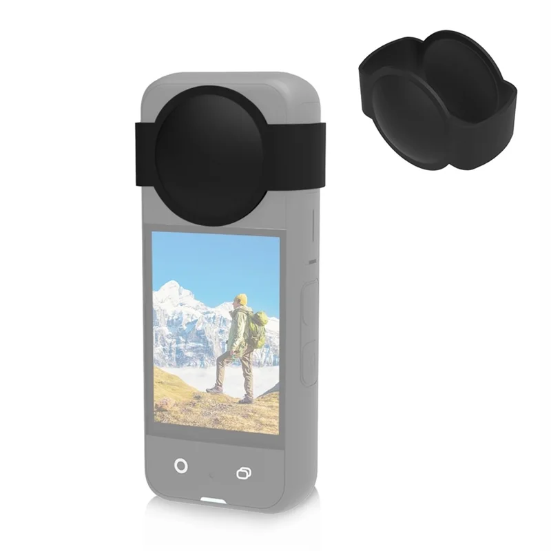 PULUZ PU830B For Insta360 X3 Panoramic Camera Lens Protector Dust Proof Silicone Protective Cover