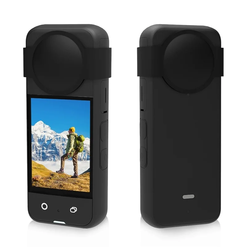 PULUZ PU830B For Insta360 X3 Panoramic Camera Lens Protector Dust Proof Silicone Protective Cover