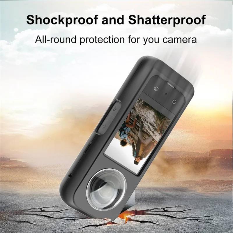 PULUZ PU807B For Insta360 X3 Anti Drop Metal Protective Case Rabbit Cage with Lens Protector