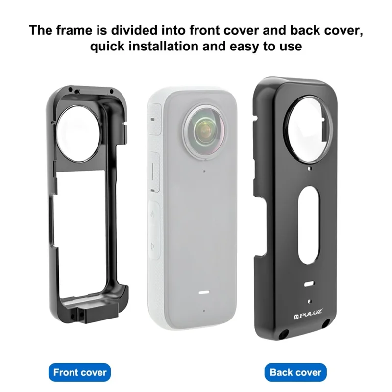 PULUZ PU807B For Insta360 X3 Anti Drop Metal Protective Case Rabbit Cage with Lens Protector