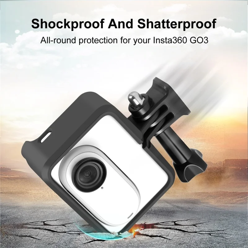 PULUZ PU881B For Insta360 GO 3 Camera Battery Case Heat Dissipation Plastic Protective Frame