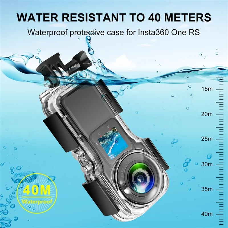PULUZ PU801 For Insta360 ONE RS 1-Inch 360 Edition Underwater Housing 40m Waterproof Protective Case