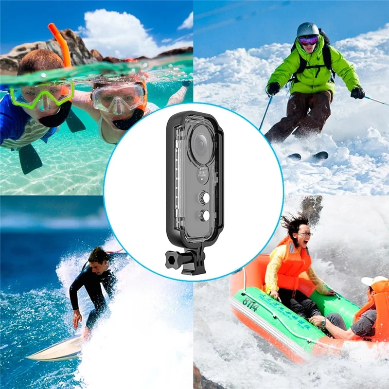 PULUZ PU400 For Insta360 ONE X Panoramic Camera Waterproof Case 30m Underwater Protection Shell