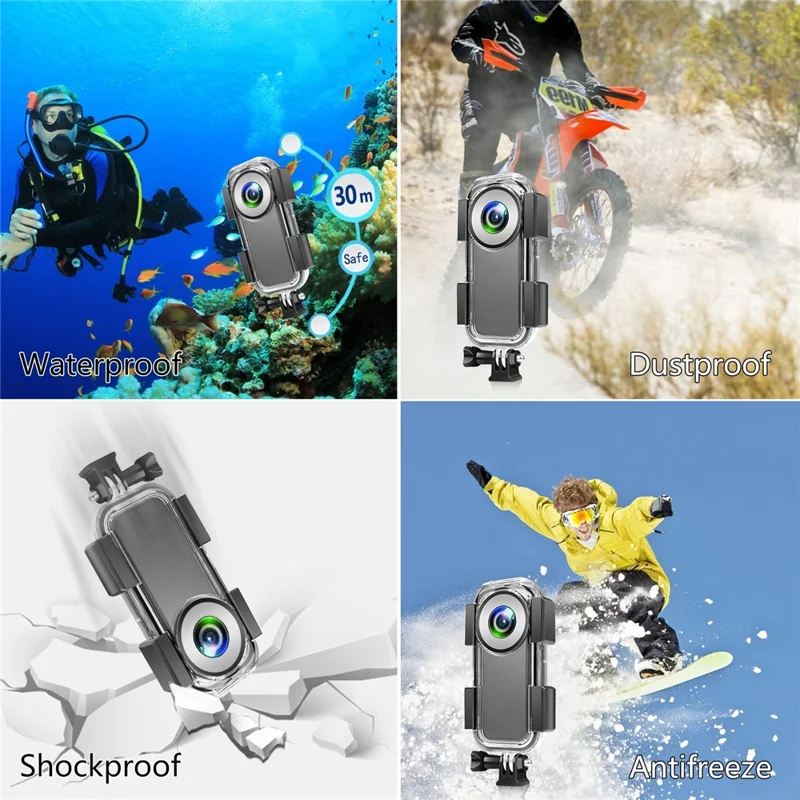 PULUZ PU575T For Insta360 ONE X2 Camera Waterproof Case 30m Underwater Protection Housing