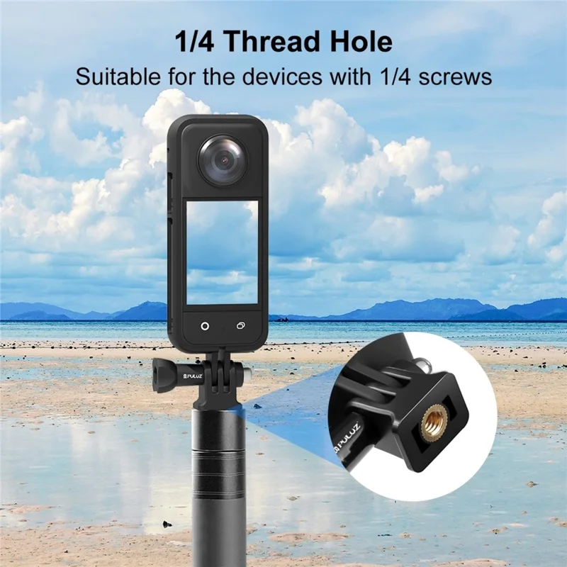 PULUZ PU804B For Insta360 X3 Camera ABS Plastic Protective Frame with Battery Access