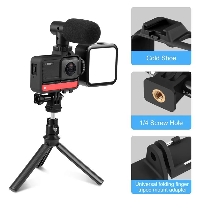 PULUZ PU592B Protective Frame for Insta360 ONE RS / ONE RS Twin Edition / ONE RS 1-Inch 360 Edition Camera Shockproof Shell