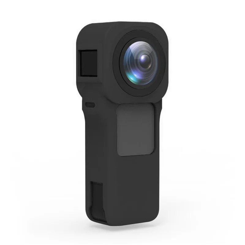 PULUZ PU594 For Insta360 ONE RS 1-Inch 360 Edition Camera Silicone Protective Case with Lens Cover - Black