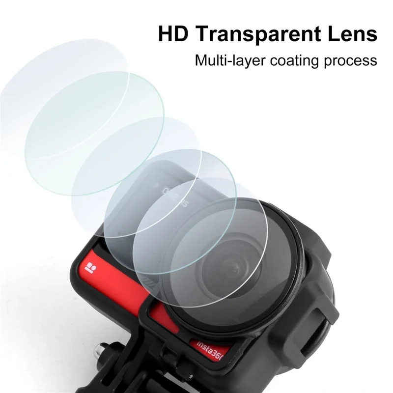 PULUZ PU593B For Insta360 ONE RS Twin Edition 2Pcs Camera Lens Protector with Plastic Protection Frame