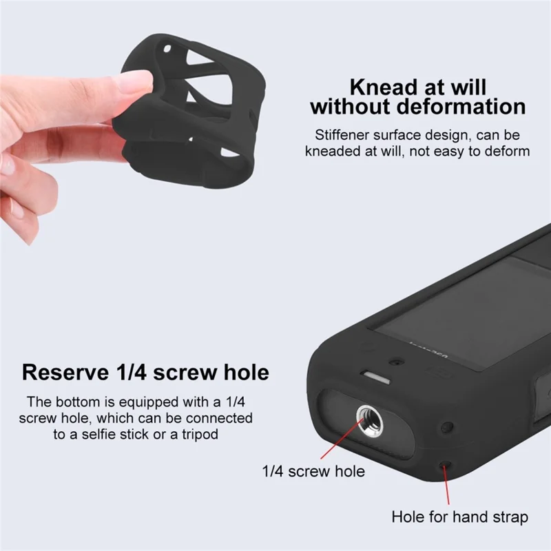 PULUZ PU879B For Insta360 X3 Camera Silicone Protective Case with Hand Strap