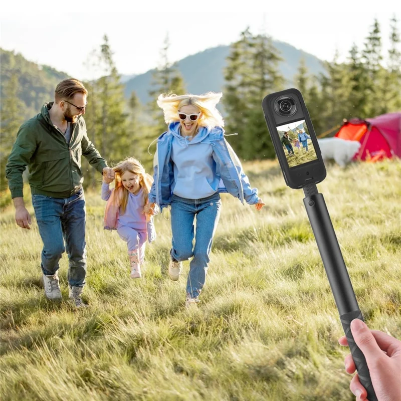 PULUZ PU879B For Insta360 X3 Camera Silicone Protective Case with Hand Strap