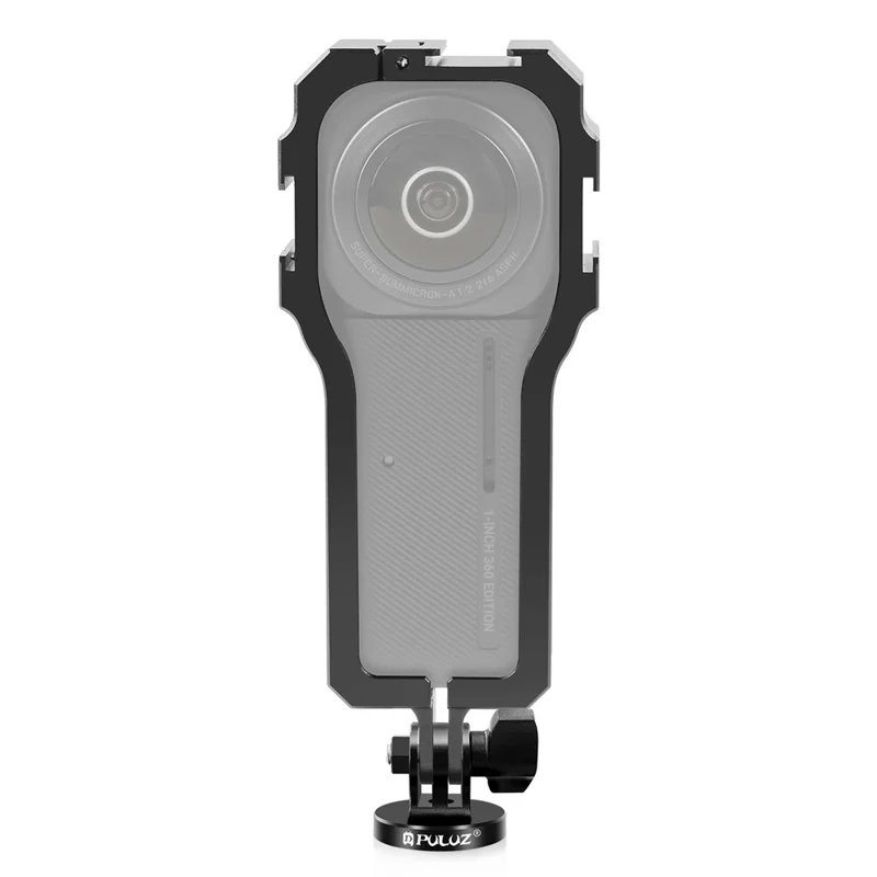 PULUZ PU597B For Insta360 ONE RS 1-Inch 360 Edition Camera Metal Protective Frame with 3 Cold Shoe Interface