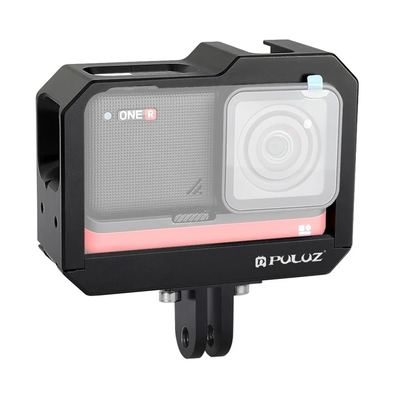 PULUZ PU511 For Insta360 ONE R Aluminum Alloy Frame Cold Shoe Mount Protective Cage - Black