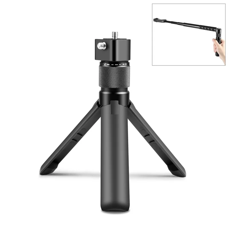 PULUZ PU886B Para Insta360 X3 Suporte de Tripé de Movimento Bala Rotativo Grip Tripé de Mesa Suporte de Câmera de Ação Selfie Stick