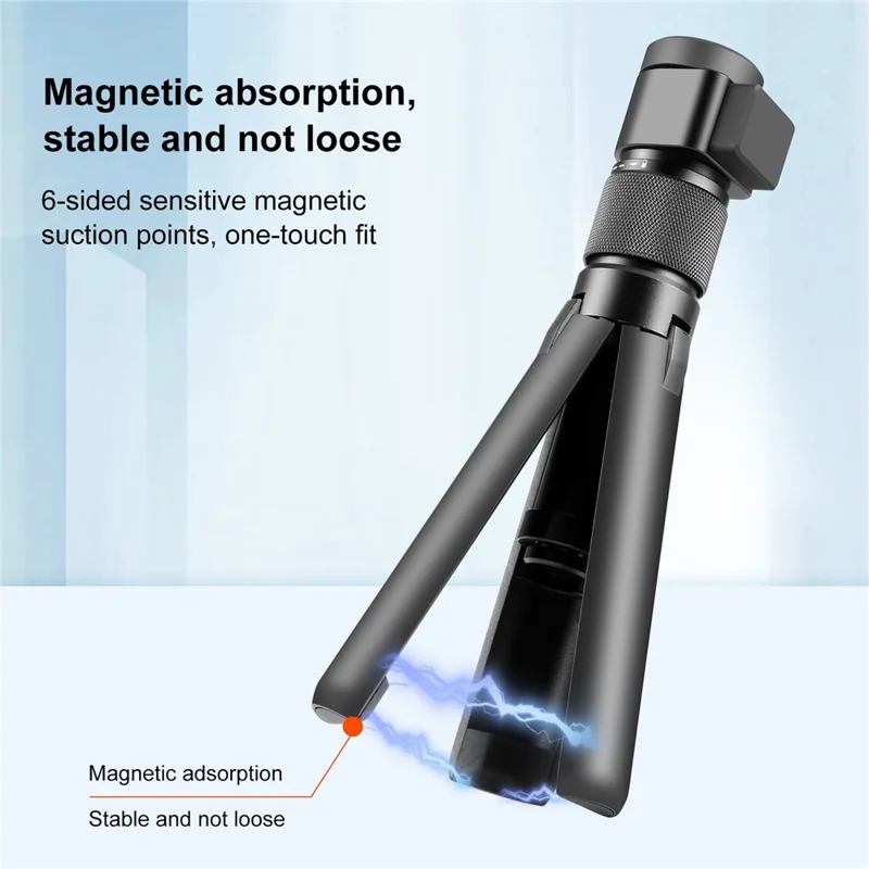 PULUZ PU886B Para Insta360 X3 Suporte de Tripé de Movimento Bala Rotativo Grip Tripé de Mesa Suporte de Câmera de Ação Selfie Stick
