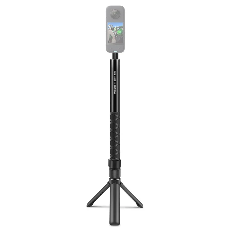 PULUZ PU887B For Insta360 X3 Handle Tripod Bullet Time Rotating Desktop Stand with 110cm Selfie Stick Kit