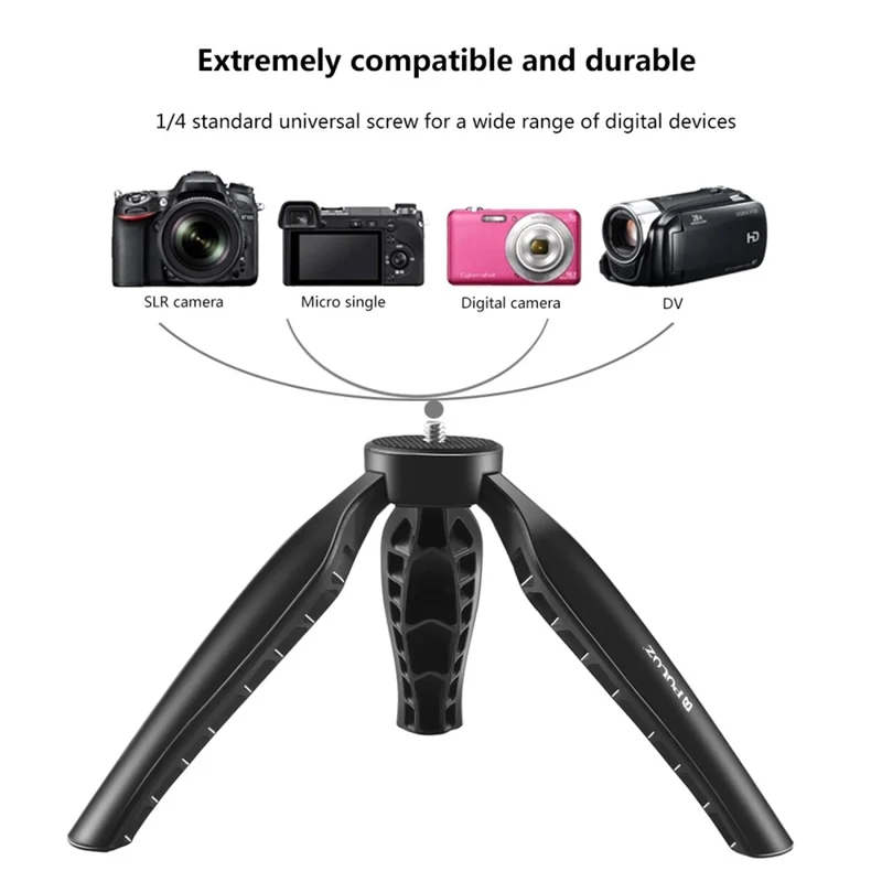 PULUZ PU3055 Desktop Mini Tripod 9cm Working Height Stand for DSLR Camera Smartphone