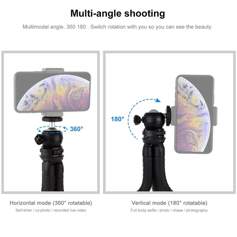 PULUZ PU436 Size L Flexible Legs Octopus Tripod 2kg Load 1 / 4 Screw Selfie Stick, 31 x 5cm