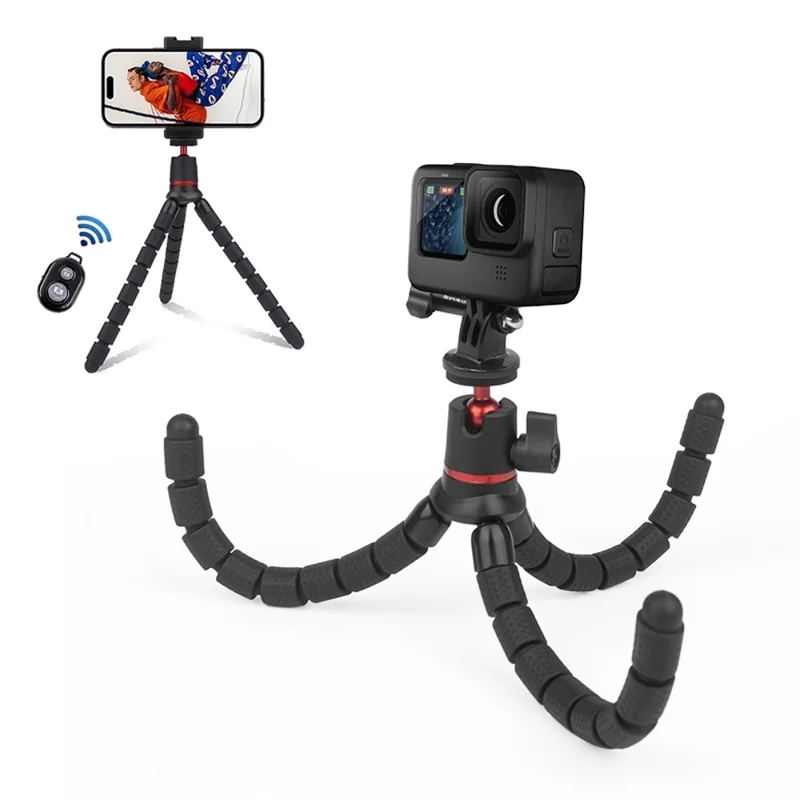 PULUZ PU860 For DSLR Camera  /  GoPro  /  Smartphone Octopus Tripod Stand with Remote Control