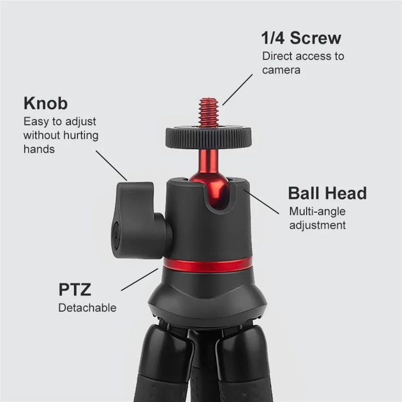 PULUZ PU860 For DSLR Camera  /  GoPro  /  Smartphone Octopus Tripod Stand with Remote Control