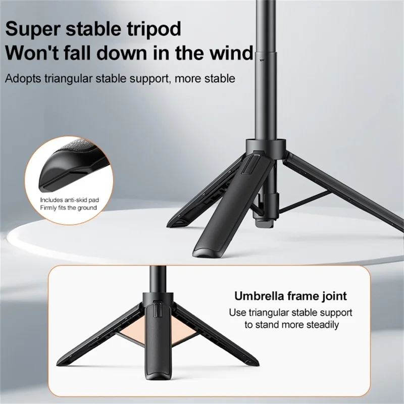 PULUZ PU729B Mini Magnetic Quick Release Tripod Adjustable Height Portable Selfie Stick for Action Cameras