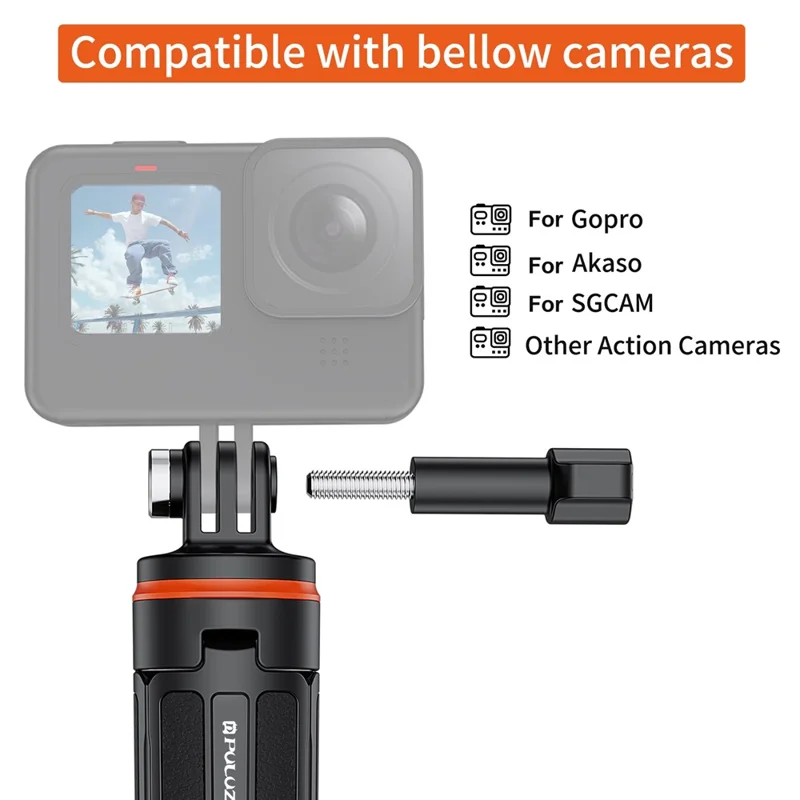 PULUZ PU733B 4-stage Adjustable Non Slip Tripod for GoPro / DJI Action Camera Extendable Selfie Stick