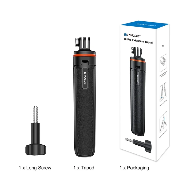 PULUZ PU733B 4-stage Adjustable Non Slip Tripod for GoPro / DJI Action Camera Extendable Selfie Stick