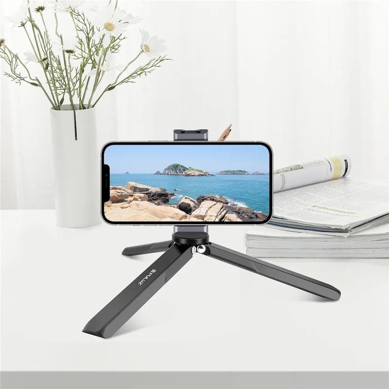 PULUZ PU929B For DJI Osmo Pocket 3 Aluminum Alloy Photography Tripod Stand Foldable Handheld Grip