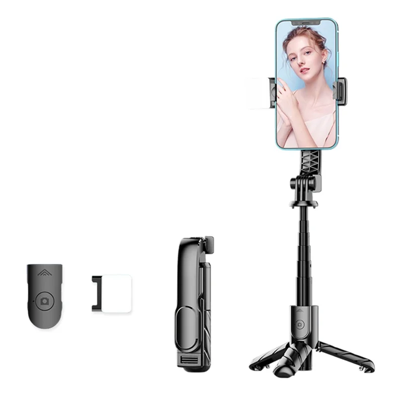 K25MINI Portable Bluetooth-Compatible Selfie Stick Smartphone Photography Tripod with 1 Fill Light