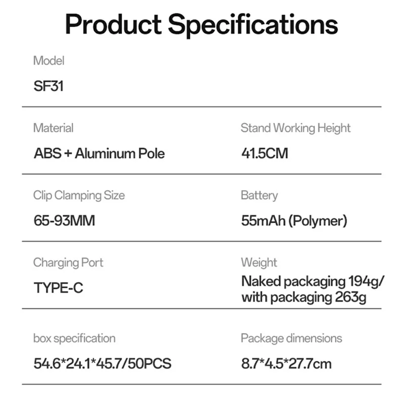 YESIDO SF31 MINI Tripod Selfie Stick Magnetic Phone Mount Remote Selfie Stick for Travel / Vlogging