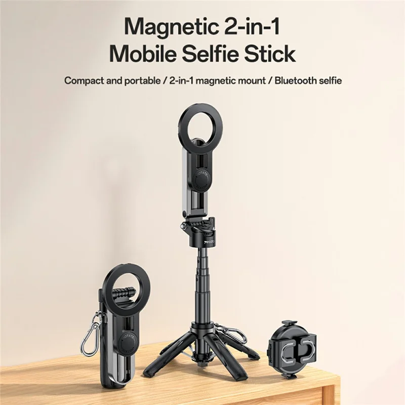 YESIDO SF31 MINI Tripod Selfie Stick Magnetic Phone Mount Remote Selfie Stick for Travel / Vlogging