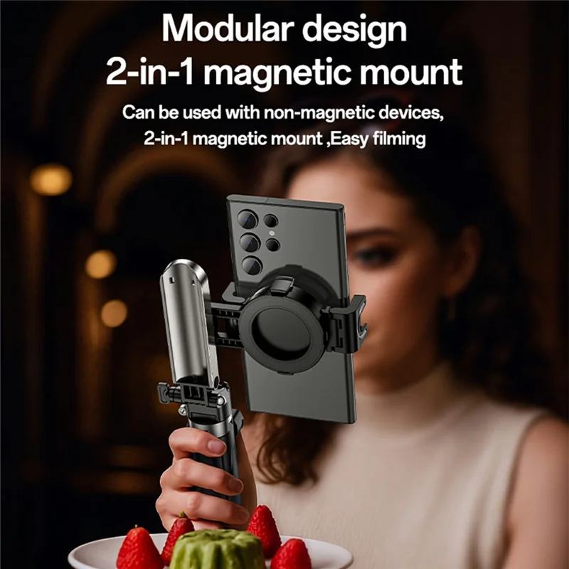 YESIDO SF31 MINI Tripod Selfie Stick Magnetic Phone Mount Remote Selfie Stick for Travel / Vlogging