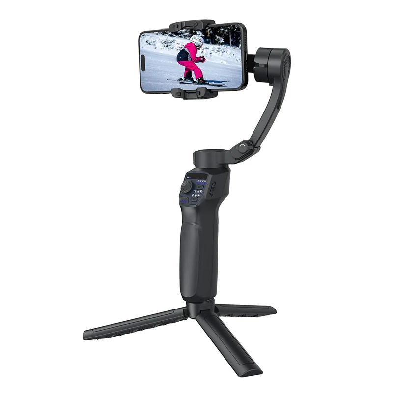 F11 Lite Foldable Handheld Stabilizer Anti-Shake Gimbal 3-Axis for Smartphone Vlogging / Live Streaming